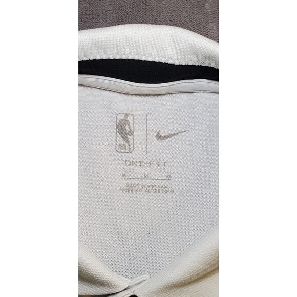 Nike Men's Sz M NBA Los Angeles Clippers Coaches Polo Short Sleeve White C15-8 - Picture 5 of 9